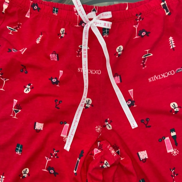 Super cute red pajamas y2k comfy sleepwear pants Christmas Santa night bottoms - Picture 6 of 7
